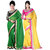 Online Fayda Green  Yellow Raw Silk Embroidered Saree With Blouse