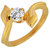 Mahi Combo Of Shimmering Gold Plated Finger Ring And Two Pairs Of Ear Studs (CO1104339G)