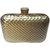 Aarna Accessories Gold Color Party Clutch