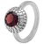 Allure Jewellery 925 Sterling Silver Single stone Garnet Ring