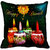 meSleep Beautiful Diwali Candle  Cushion Cover (16x16)