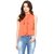 Harpa Coral Crepe Solid Womens Top