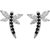 Allure Jewellery 925 Sterling Silver Black Spinel Butterfly Women Earrings