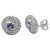 Allure Jewellery 925 Sterling Silver Iolite and CZ Women Studs