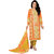 MAC Orange Printed Unstitched Salwar Suit for Women