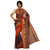 Sangam Orange Cotton Self Design Saree With Blouse