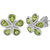 Allure Jewellery Flower Shape 925 Sterling Silver with Peridot Women Studs