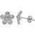 Allure Jewellery Flower Shape 925 Sterling Silver with Cubic Zircona(CZ) Women S
