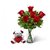 KaBloom Six Red Rose Bouquet & Teddy