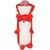Wonderkids Teddy Bear Baby Bottle Cover, Red and White