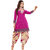 Parisha Pink Georgette Batik Print Salwar Suit Dress Material (Unstitched)