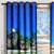 Devarshy Designer Digital Print Blue Ocean Premium Bedroom Door Curtains 2Pcs