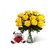 KaBloom Dozen Yellow Rose Bouquet & Teddy