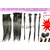 Hair extension 6 pc Natural feeling hi quality With free gift worth 199/- black