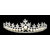 Pearl Crystal Rhinestone Crown Headband Veil Tiara for Wedding Bridal Prom