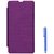 Tbz Flip Cover Case For Microsoft Lumia 535 With Stylus -Purple MSL535OGPURSYL