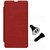 Tbz Flip Cover Case For Microsoft Lumia 535  With Car Charger -Red MSL535OGREDCAR
