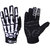 Bicycle Skeleton Pattern Full Finger Warm Bike Sports Gloves Black + White XL