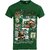 Jazzup Green Color Cotton Printed Boy T-Shirt