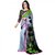 Gerbera Designer Amazing Georgette grey and Black Designer Printed Saree