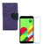 Ygs Diary Wallet Case Cover  For   Motorola Moto X Play-Purple With Tempered Glass 