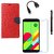 Ygs Diary Wallet Case Cover  For   Motorola Moto X Play-Red With Tempered Glass ,Micro Otg  And Griffin Stylus Pen