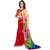 Styloshopper Designer  Red Fashionable  Printed Georgette Saree