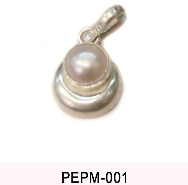 Natural Pearl Moti Ring White Metal Ring – A4478 - SriVanaja Puja Store