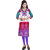 Women blue and red printed kurti