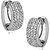 Om Jewells Sterling Silver Duality Halo earrings with CZ stones ER7000127