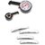 Takecare Combo I Pop Car Door Guard + Plastic Tyre Pressure Gauge For Scoda Octavia