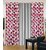 Attractivehomes solid polyester door curtain set of 3