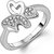 Om Jewells Sterling Silver Butterfly-winged ring with CZ stones FR7000508