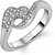 Om Jewells Sterling Silver Classo ring with CZ stones for Women FR7000516