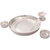Halowishes Silver Plated 6 Inch Pooja Plate 4pcs -253