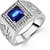 Om Jewells Sterling Silver Perfecto ring with CZ stones for Men FR7000552