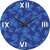 Mesleep Blue Contemporay Print Wall Clock With Glass Top
