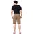 Brinley Solid Light Brown 3/4th Shorts For Mens