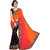 Avf Embroided Saree - Orange And Black