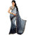 Avf Embroided Saree - Grey And Black