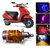 THE ONE CUSTOM 3 Led H4 Headlight With Multi Color Flashing Ring For Honda Activa Scooty - White