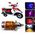 Capeshoppers 3 Led H4 Headlight With Multi Color Flashing Ring For Tvs Pep+ Scooty - White