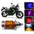 Capeshoppers 3 Led H4 Headlight With Multi Color Flashing Ring For Yamaha Fzs - White