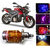 Capeshoppers 3 Led H4 Headlight With Multi Color Flashing Ring For Bajaj Pulsar 200 Ns - White
