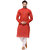RG Designers Men Handloom Red Regular Fit A Kurta