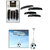 Takecare Combo I-Pop Black Car Door Guard Pack Of 4 + Hanging Football Car Air Freshener Perfume For Hyundai Grand I-10