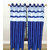 Shiv Shankar Handloom 11.Crush Tissu Patti Blue Set Of 2 Door Curtain