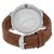 Evelyn Round Dial Brown Leather Strap Quartz Watch For Men