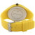 Evelyn Round Dial Yellow Silicone Strap Quartz Watch For Men