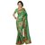 AVF Green Linen Self Design Saree With Blouse
